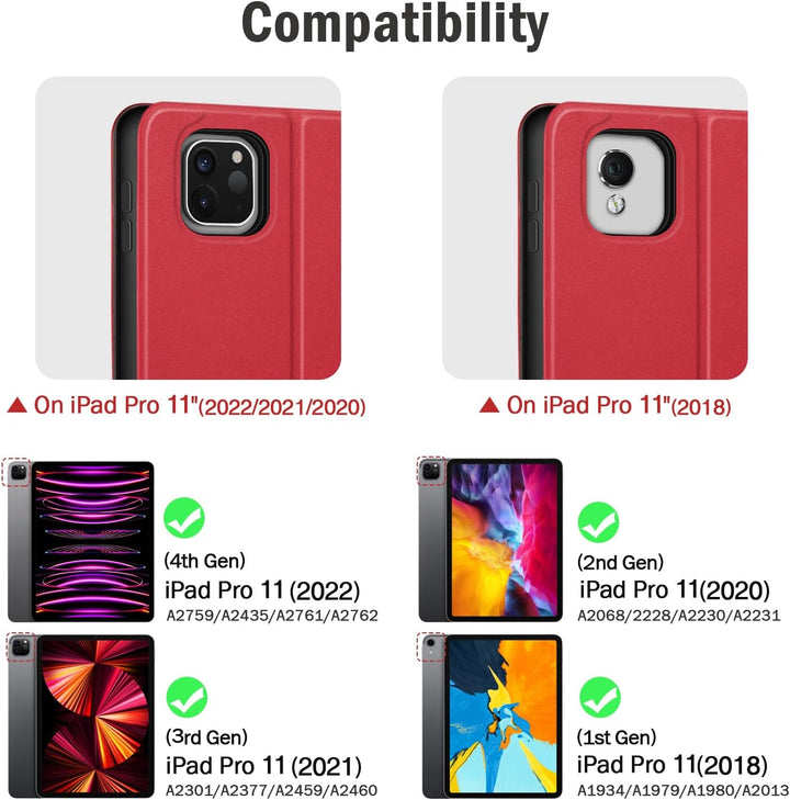 Antbox Hülle für iPad Pro 11 2022 (4. Generation)/2021(3. Gen)/2020(2. Gen)/2018 mit stifthalter App