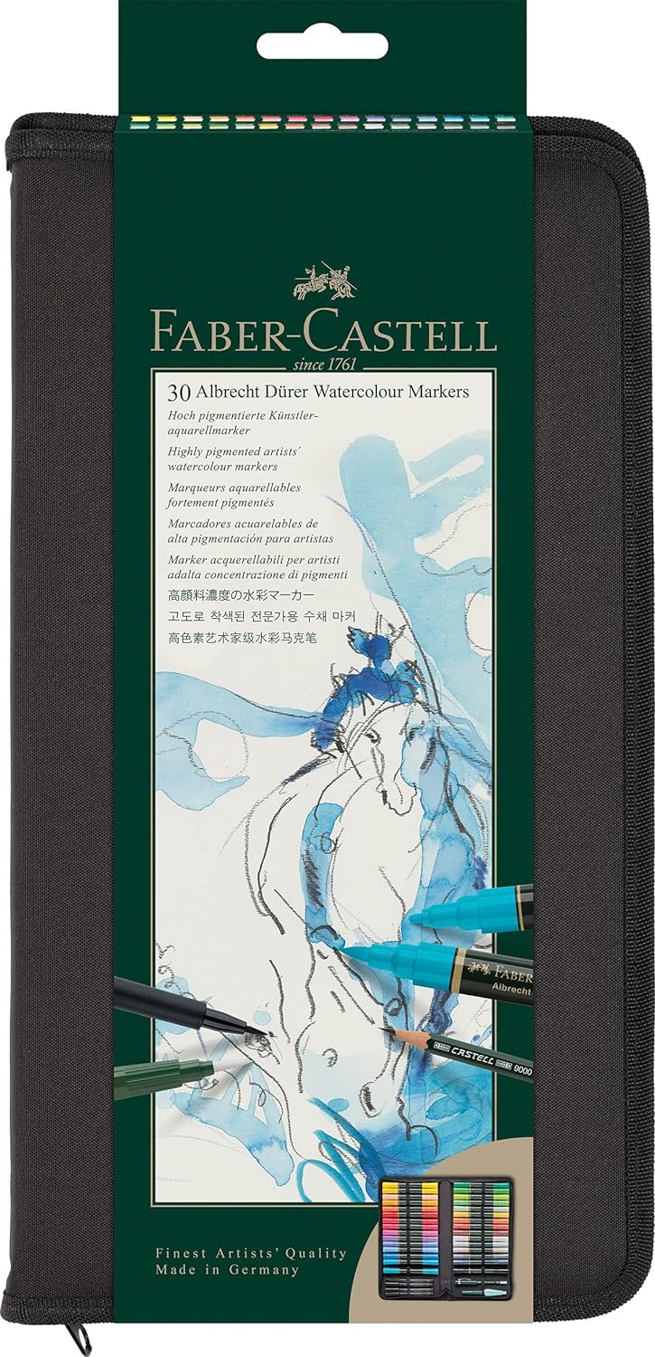 Faber-Castell 160316 Aquarellmarker Albrecht Dürer 30er Zipper-Etui, Zipper