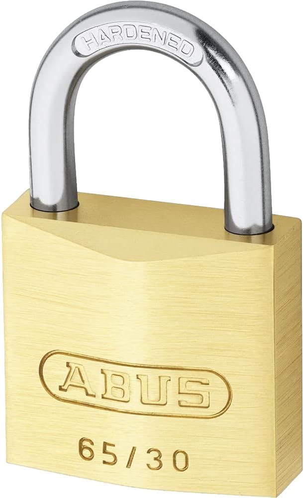ABUS Vorhängeschloss Messing 65/30 - 2er Set, gleichschliessend - Schlosskörper aus massivem Messing