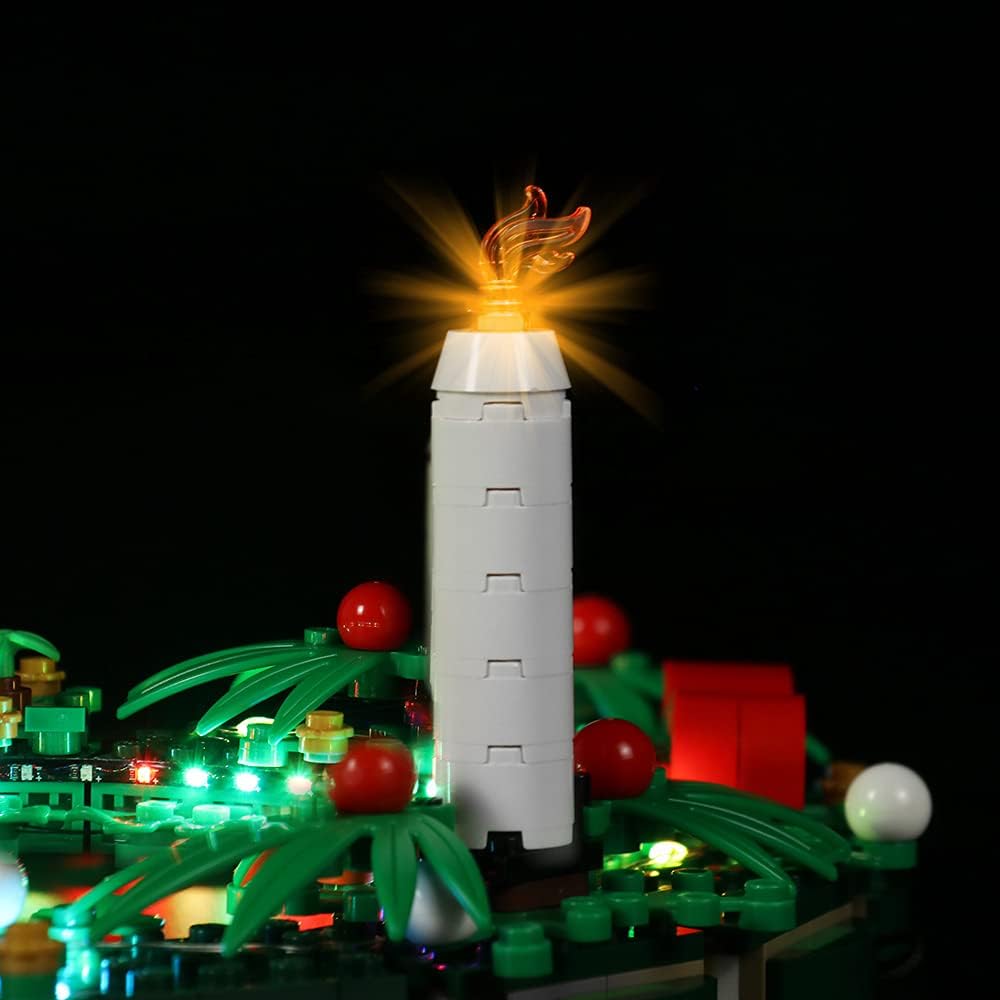 LocoLee Led Licht Set Kompatibel mit Lego Adventskranz, Led Beleuchtungs Set Compatible with Lego 40