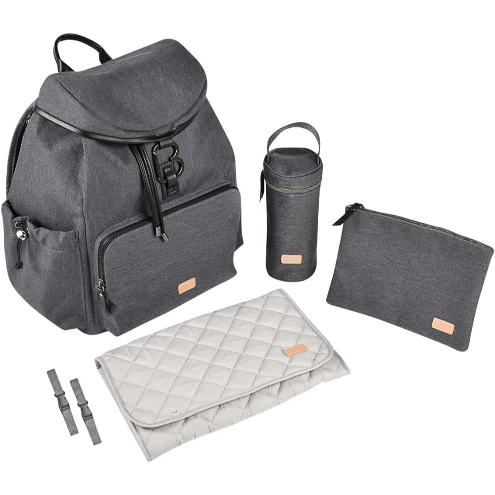 BÉABA, Wickeltasche, Wickelrucksack, Grosses Fassungsvermögen 22 l, 13 Aufbewahrungsfächer, Umfangre