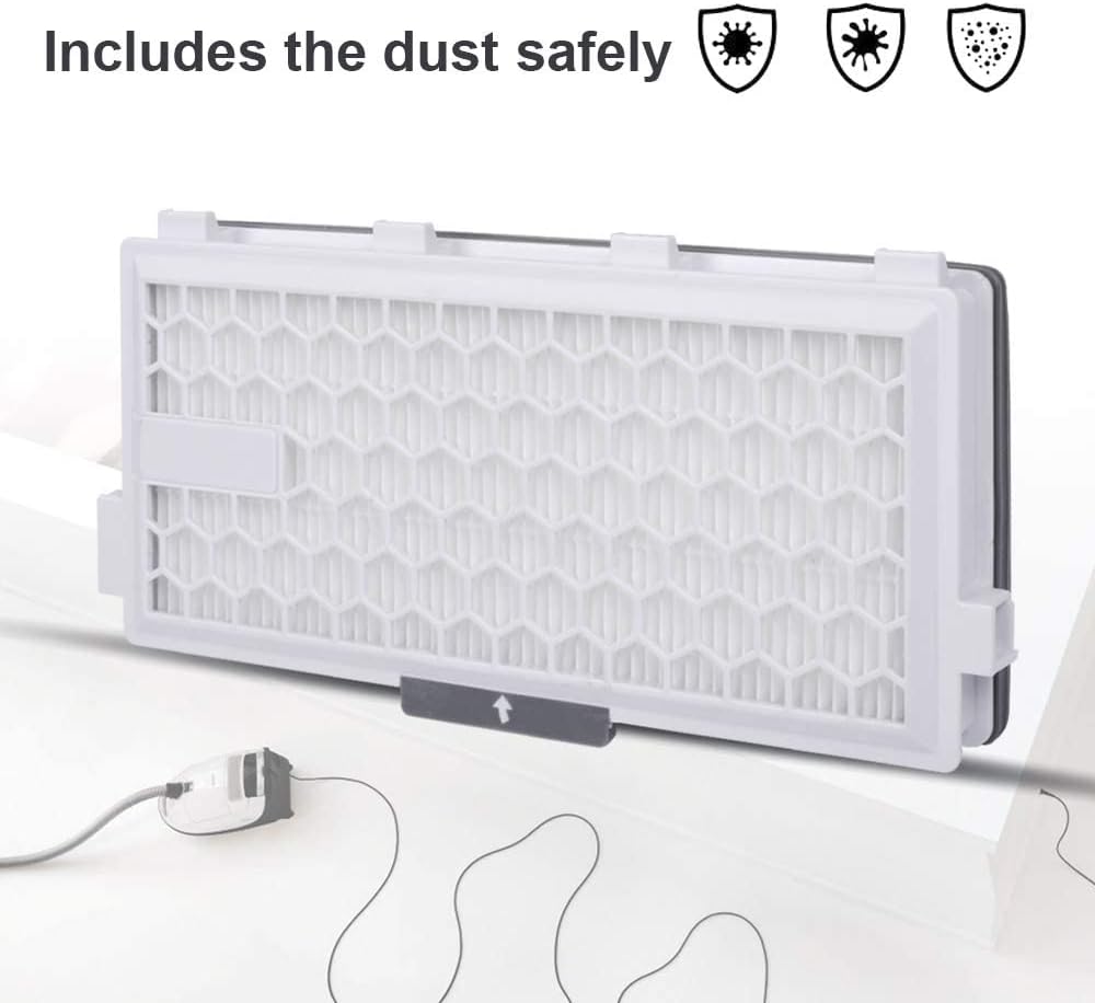 2 HEPA Airclean Plus 50 Filters für Miele Complete C3 Powerline, S8340 Staubsaugerfilter - Air Clean