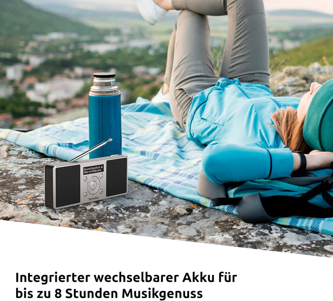 TechniSat DIGITRADIO 1 S - tragbares Stereo DAB Radio mit Akku (DAB+, UKW, FM, Lautsprecher, Kopfhör