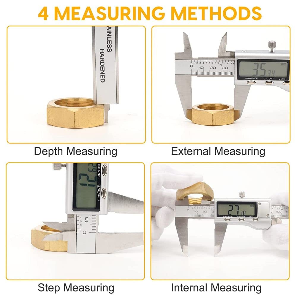 Digitales Messschieber-Messwerkzeug, Edelstahl-Messschieber, digitales Mikrometer mit grossem LCD-Bi