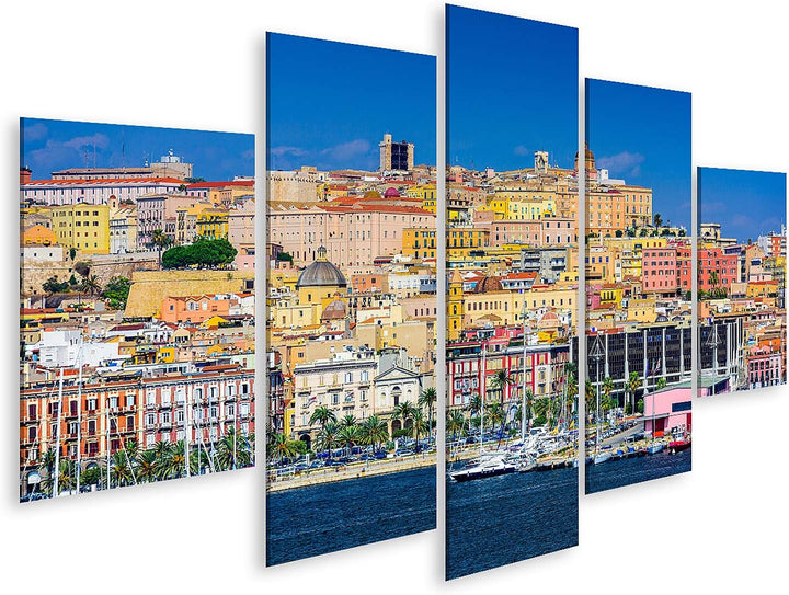 islandburner Bild auf Leinwand Cagliari Sardinien Italien Küste Skyline Auf Dem Mittelmeer Bilder Wa