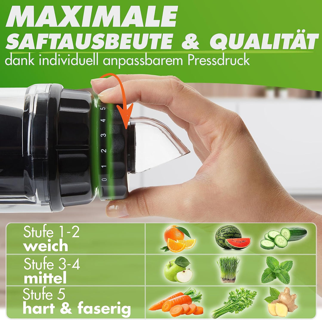 MULTI-PRESS KERAMIK Entsafter Slow Juicer mit Keramik Pressschnecke BPA-frei - Sellerie, Selleriesaf