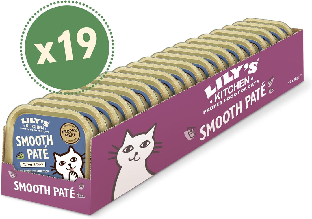 Lily’s Kitchen Vollwertnahrung Nass Katzenfutter für ausgewachsene Katzen 19 Schalen (19 x 85g) Gefl