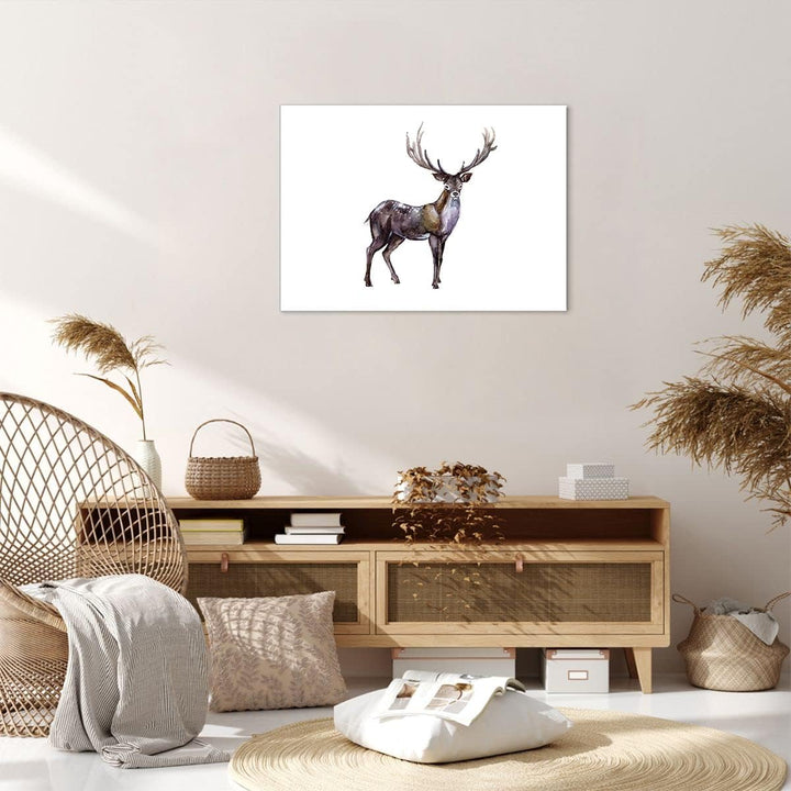 ARTTOR Bilder auf Leinwand Liebes Tier Wild Wald Leinwandbild 70x50cm Wandbilder Dekoration Wohnzimm