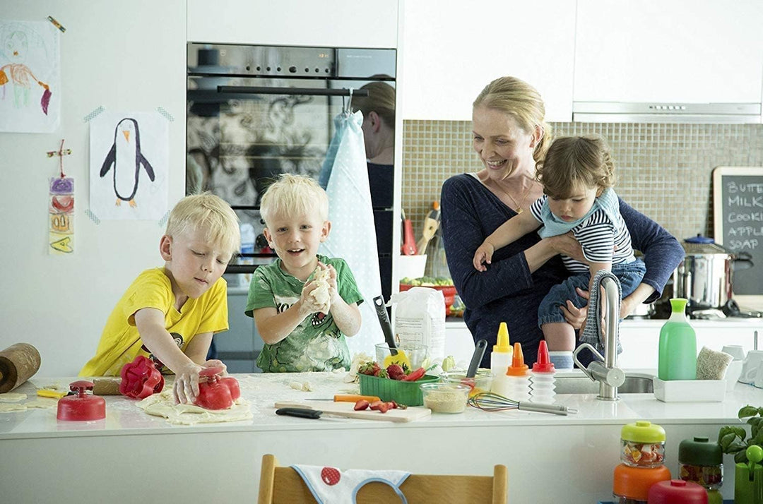 KUHN RIKON kinderkitchen Kindermesser Set Hund, schwarz/orange, Edelstahl, Schwarz & Orange Schwarz