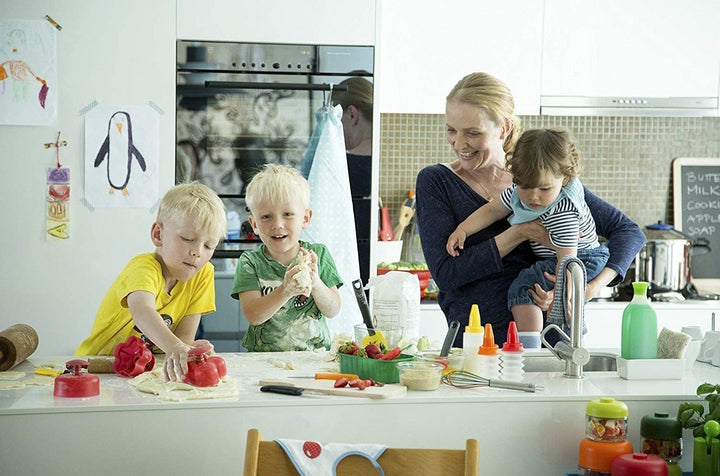 KUHN RIKON kinderkitchen Kindermesser Set Hund, schwarz/orange, Edelstahl, Schwarz & Orange Schwarz