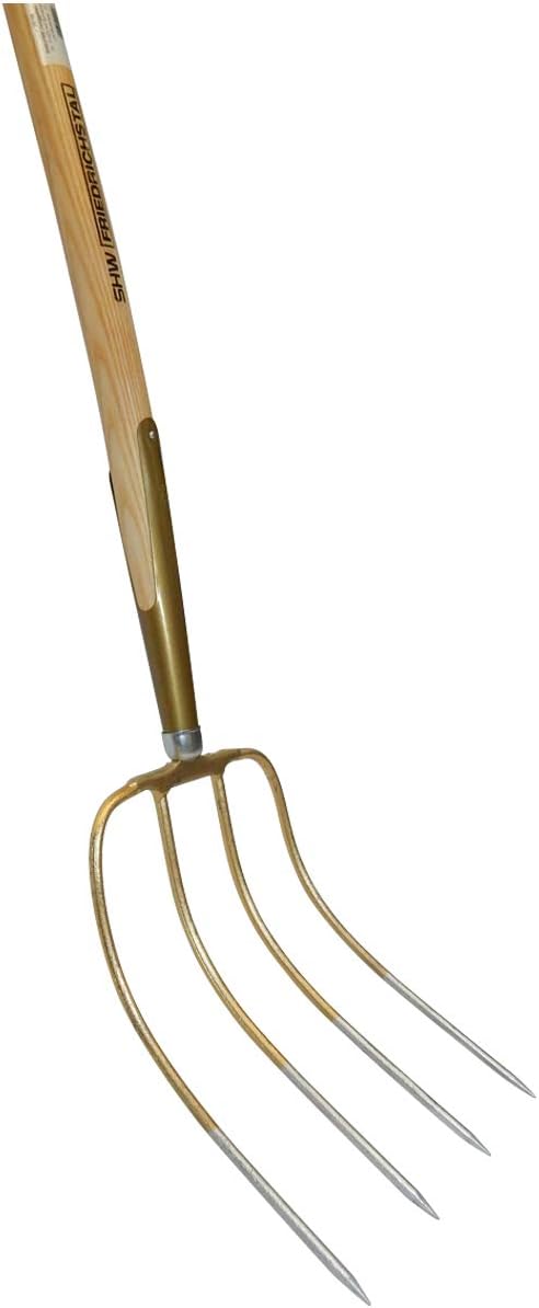 SHW-FIRE 59199 Dunggabel 4 Zinken mit Schienenzwinge und Stiel