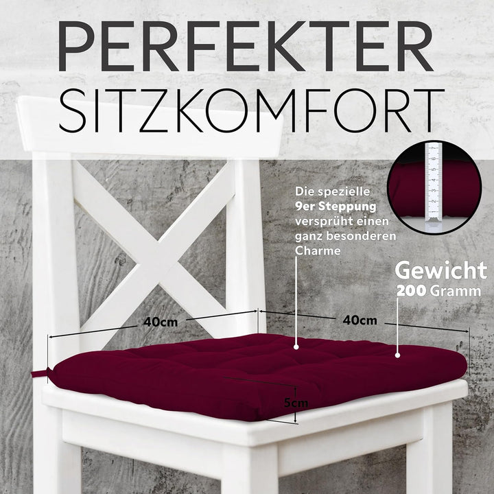 Brandsseller Sitzkissen Dekokissen Stuhlkissen Zierkissen Gartenkissen - 9er Steppung- in Verschiede