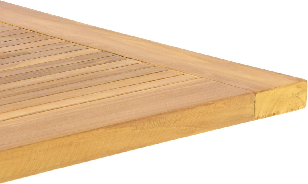 Divero Balkontisch Gartentisch Klapptisch Teak Holz Tisch für Terrasse Balkon Garten – wetterfest ma