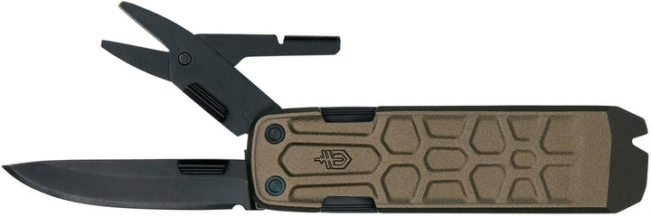 Gerber Multi-Tool mit 7 Funktionen, Messer mit glatter Klinge und Gürtelclip, Lockdown Slim Pry, Gus