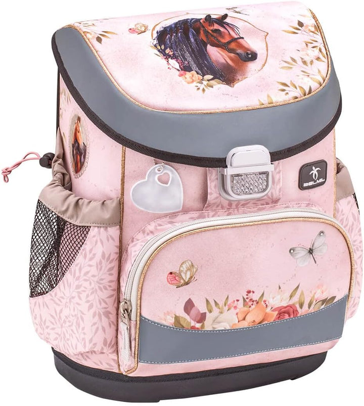 Belmil ergonomischer Schulranzen Set 4 -teilig für Mädchen 1, 2 Klasse Grundschule/Super Leicht 800-