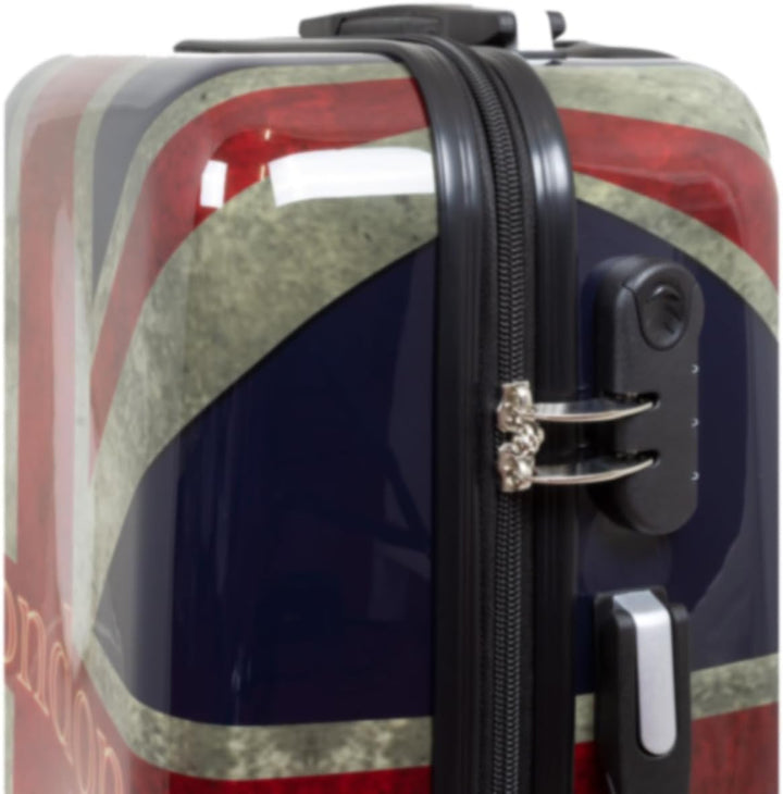 Bowatex Handgepäck Reisekoffer 55 cm London Union Jack Hartschalen Trolley 35 Li