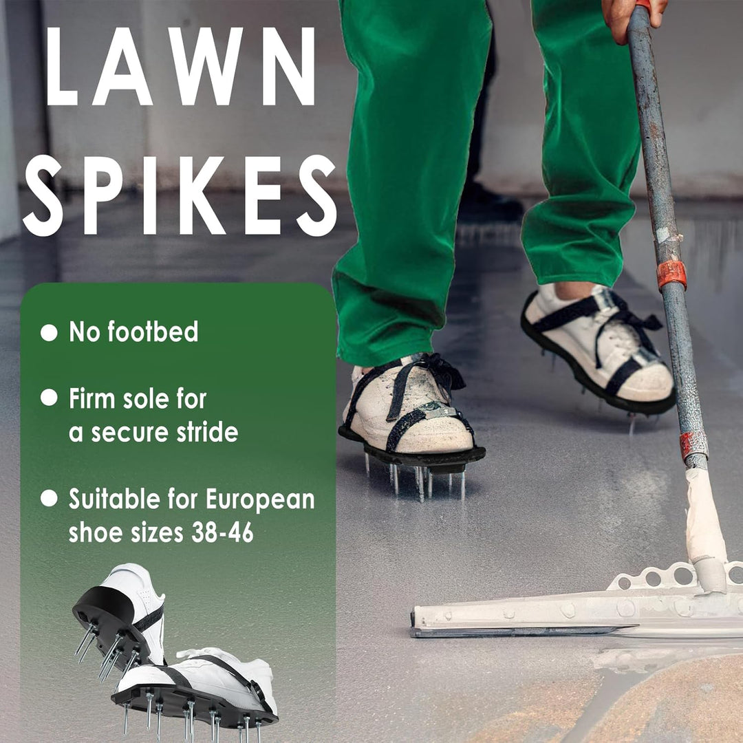 XiXiRan Rasenbelüfter Stiefel,Schwarz Rasenbelüfter Schuhe mit Nägeln,Rasen Garten Belüfter Schuhe,R