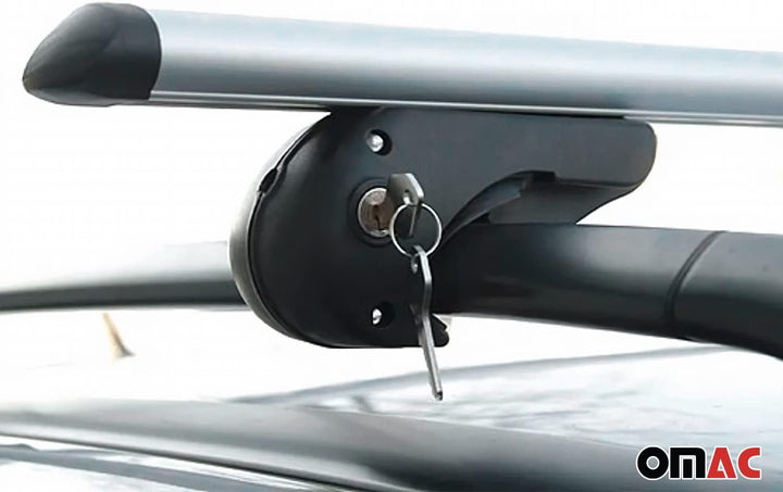 Menabo Dachträger Gepäckträger kompatibel mit MG ZS 2017-2023 Alu Silber 90 Kg TÜV 2X MG ZS 2018-202