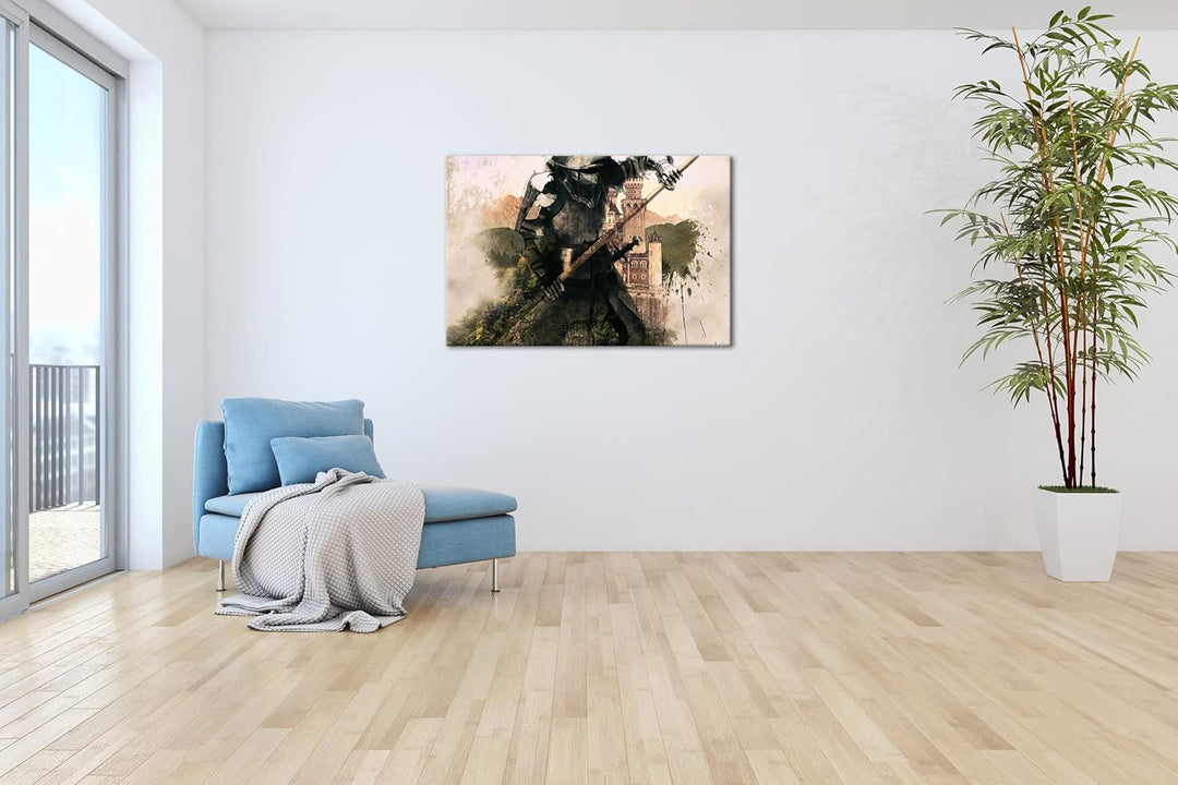 deyoli Mittelalter - Illustration Format:90x60 cm als Leinwandbild, Motiv fertig gerahmt auf Echthol