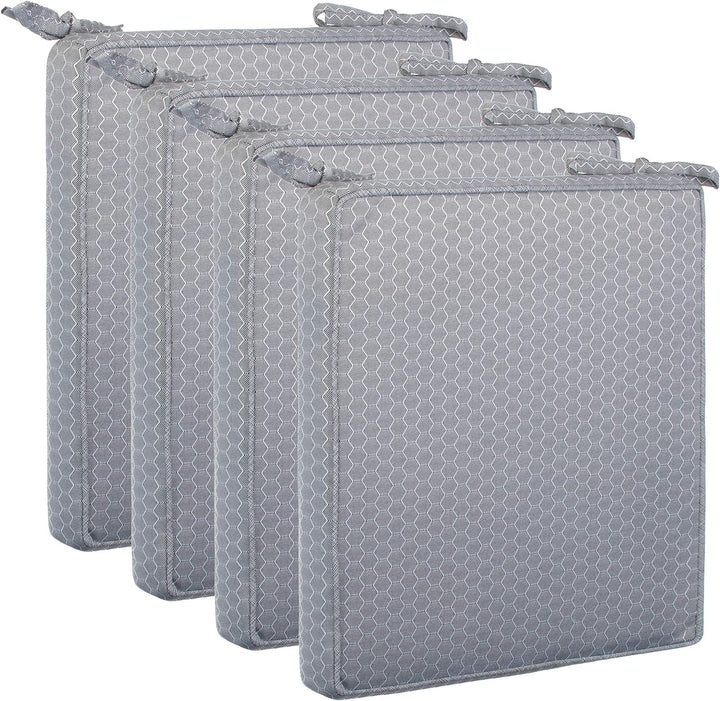 Brandsseller Outdoor Garten Sitzkissen Auflagen Kissen mit Paspel - Waben-Optik - Schmutz- und Wasse