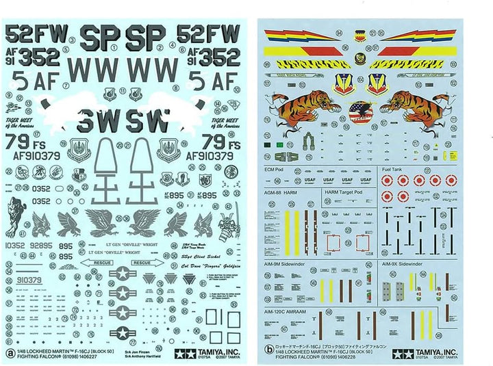 Tamiya 300061098 - 1:48 Lockheed Martin F-16CJ Fighting Falcon