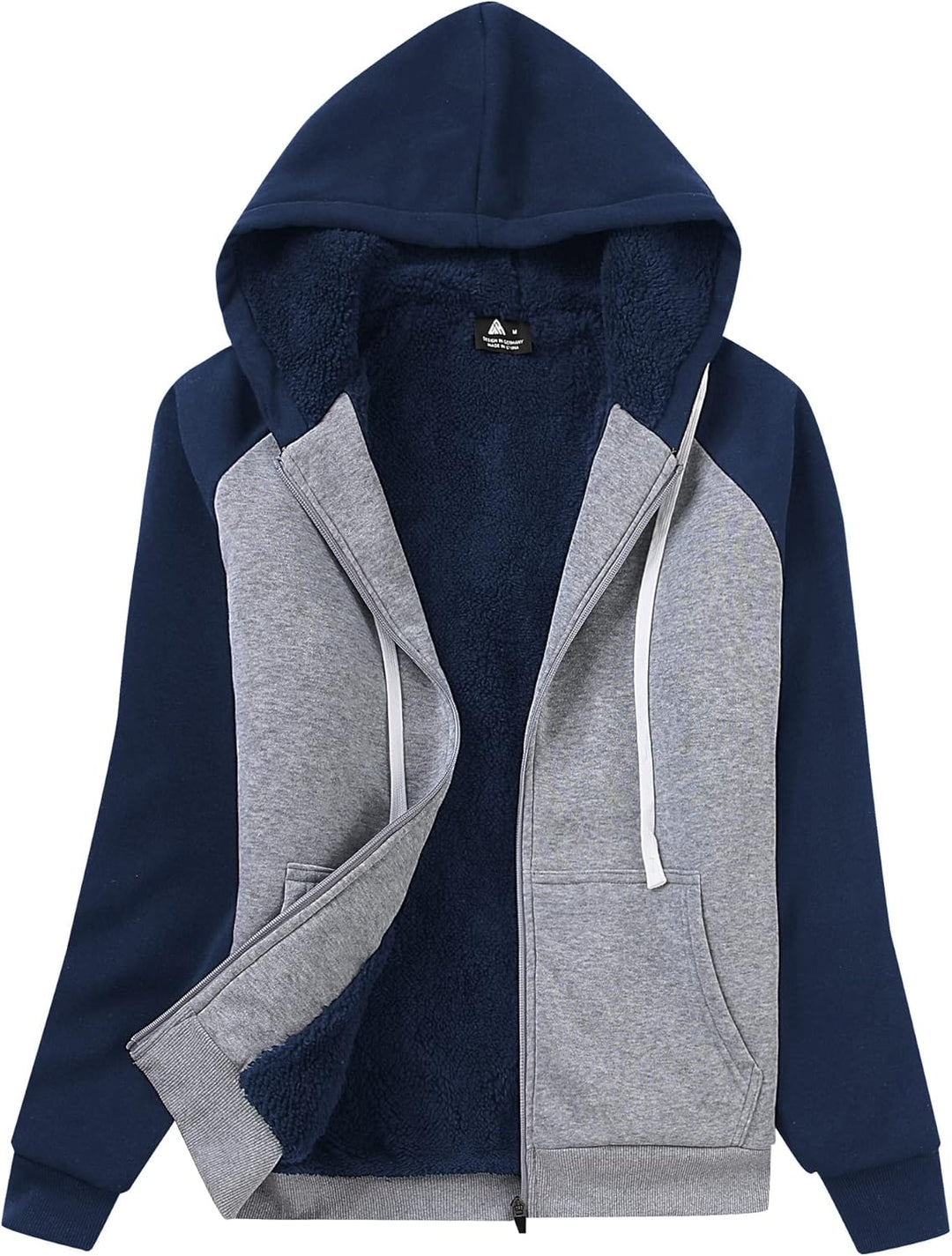 LLdress Sweatjacke Damen Fleecejacke mit Kapuze Hoodie für Frau Basic Kapuzenjacke mit Reissverschlu