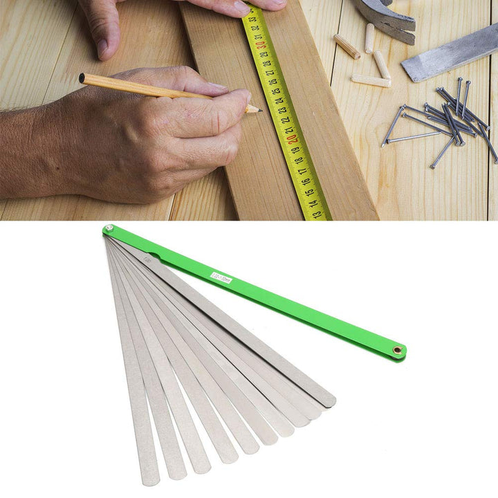 Fühlerlehren, 17 Klingen Fühlerlehre 0,02-1,00mm Edelstahl Metrisch/Imperial Werkzeug zur Messung Dr