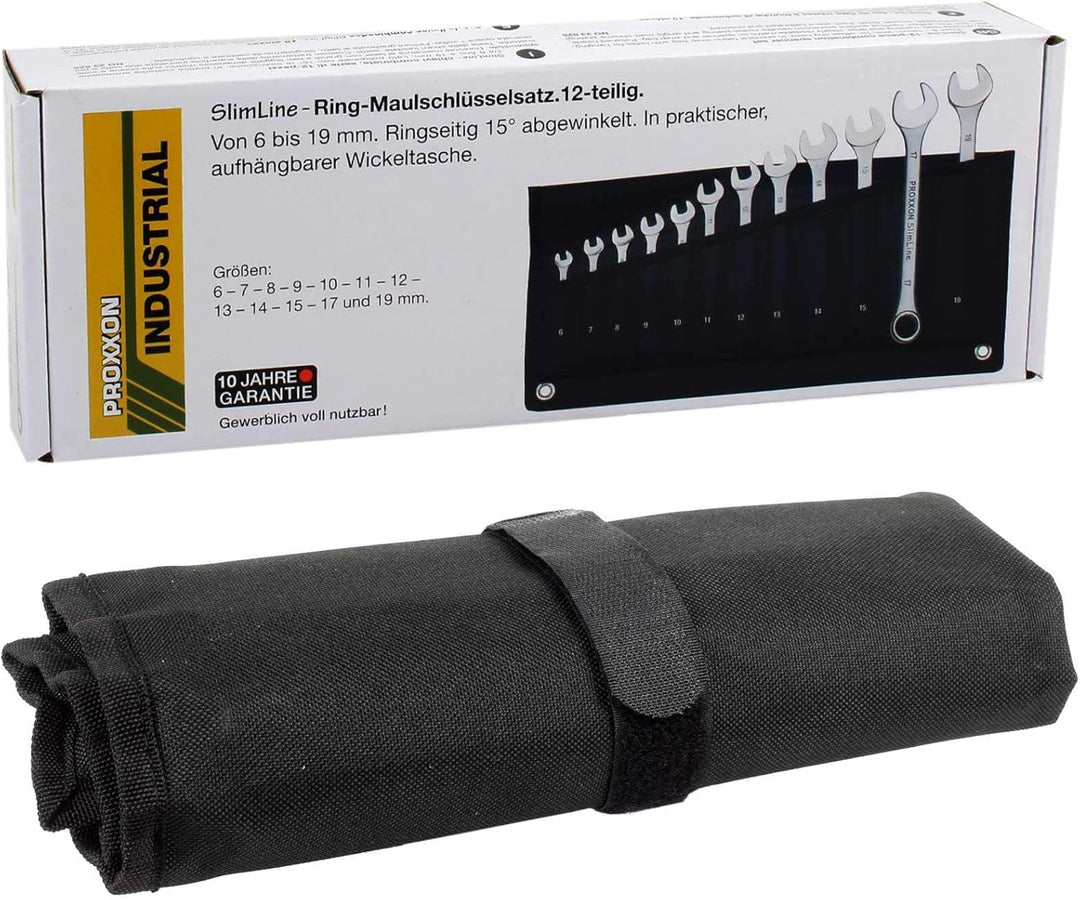 Proxxon SlimLine Ring- Maulschlüsselsatz, 12-tlg. in Wickeltasche