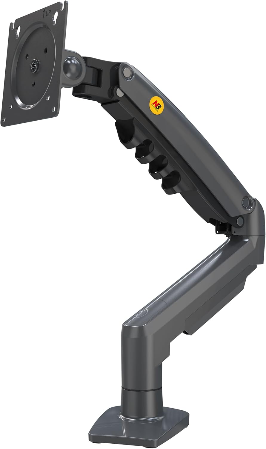 Ergosolid für PC-Monitor, Gelenkarm, ergonomisch, Gasfeder, 17-30 Zoll, VESA 75 mm und 100 mm, drehb