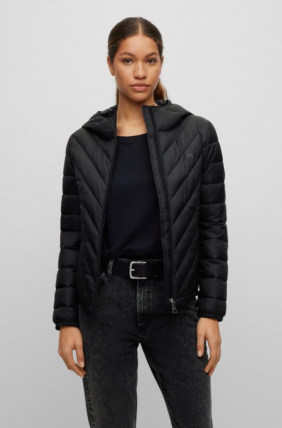 BOSS Damen C_palatto Outerwear-Jacket 40 Black1, 40 Black1