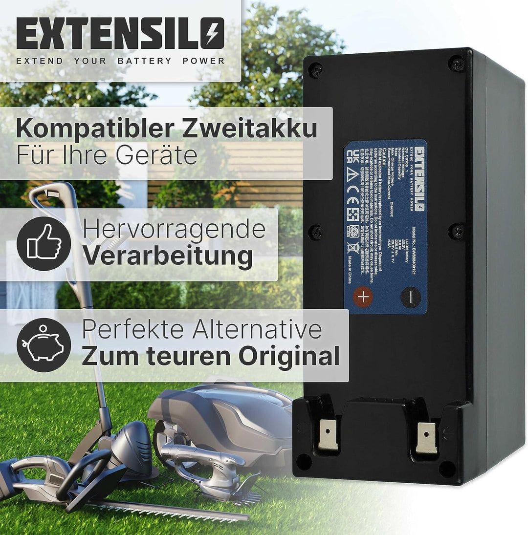 EXTENSILO Akku kompatibel mit Ambrogio L85 Deluxe Edition, L75 Evolution, L75 Elite, L85 Elite, L85