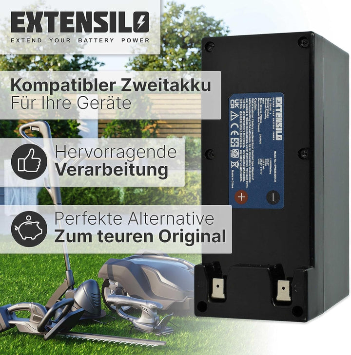 EXTENSILO Akku kompatibel mit Ambrogio L85 Deluxe Edition, L75 Evolution, L75 Elite, L85 Elite, L85