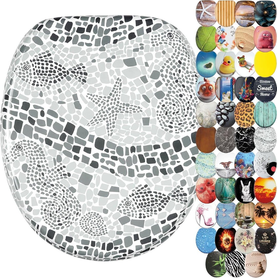 Sanilo WC Sitz mit Absenkautomatik, viele schöne Toilettendeckel zur Auswahl, hochwertige und stabil