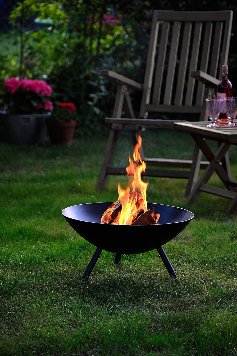 Philippi - Flames Feuerschale L - Lagerfeuerromantik für den Garten - mit optionaler Grillplatte Wir