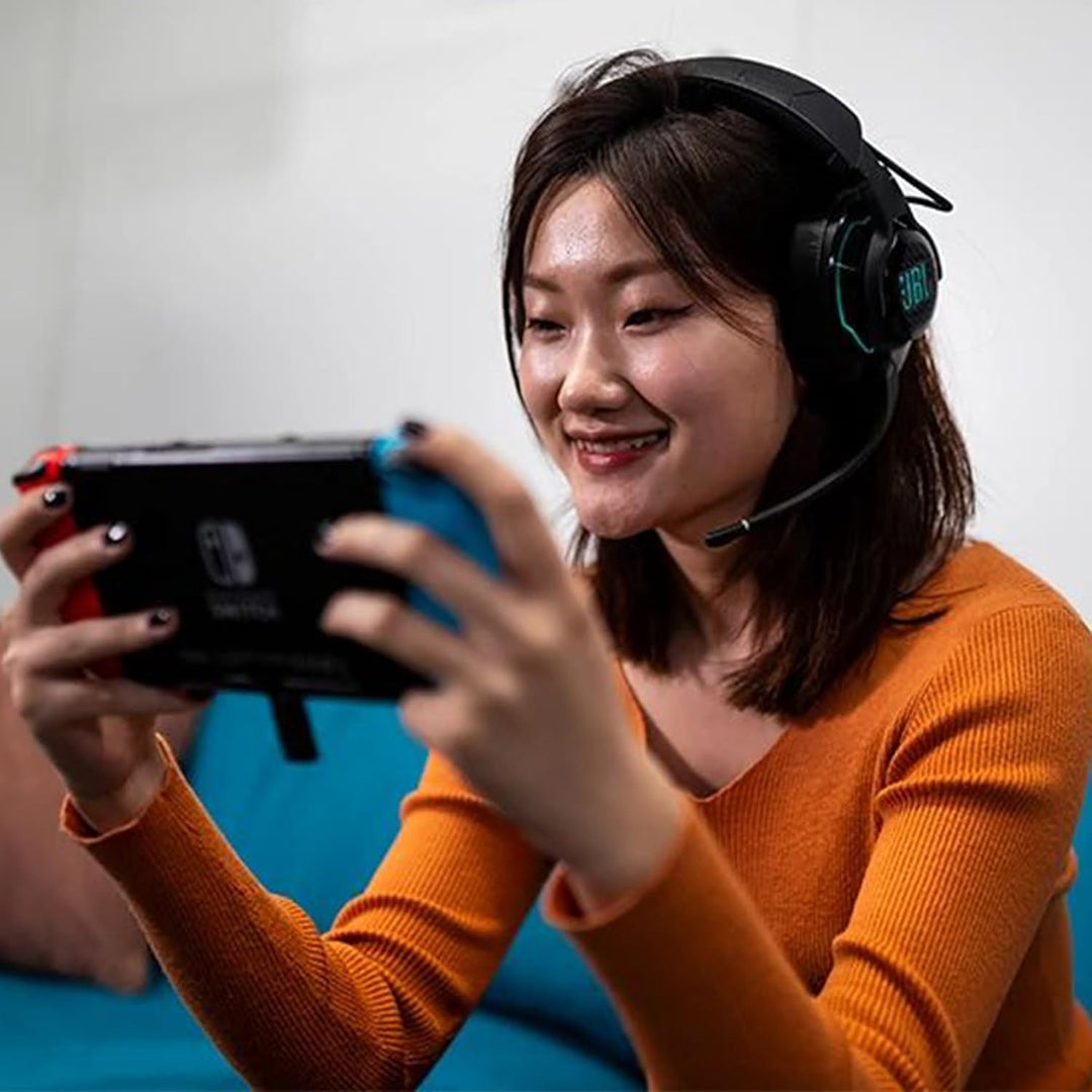 JBL Quantum 910 Over-Ear Gaming Kopfhörer – Wireless 2,4 GHz, Bluetooth 5.2 und 3,5 mm Klinke – Mit