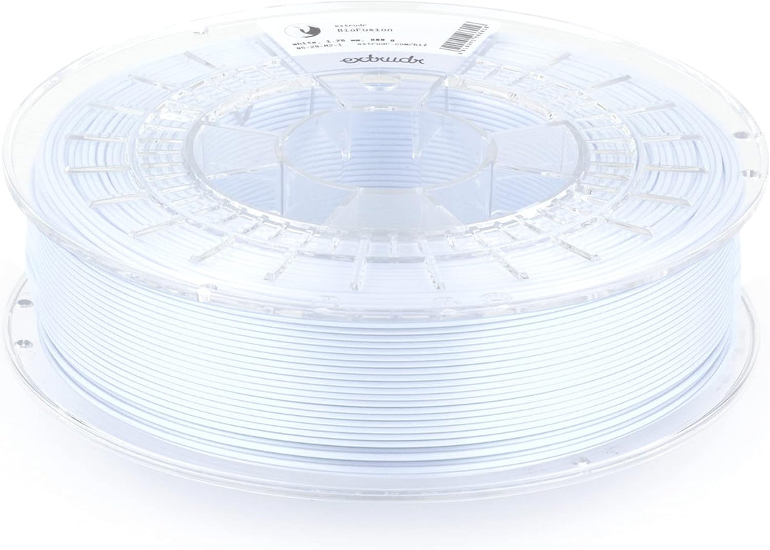 extrudr® BioFusion ø1.75mm (800gr) 'ARCTIC WHITE/WEISS' - 3D Drucker Filament - Made in Austria BioF
