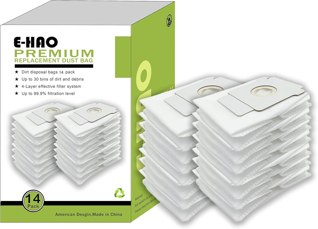 E-HAO 14 Pack Staubsaugerbeutel kompatibel mit iRobot Roomba i, s, j und Roomba Combo i, j Serien, E