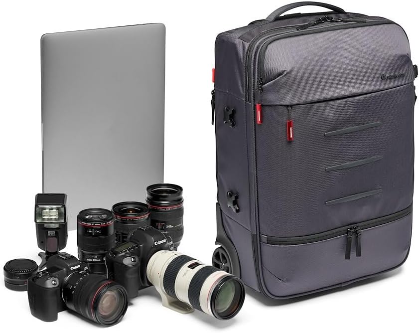 Manfrotto Manhattan Kamera-Trolley-Tasche, für den Transport von Kamera und Zubehör, aus wasserabwei