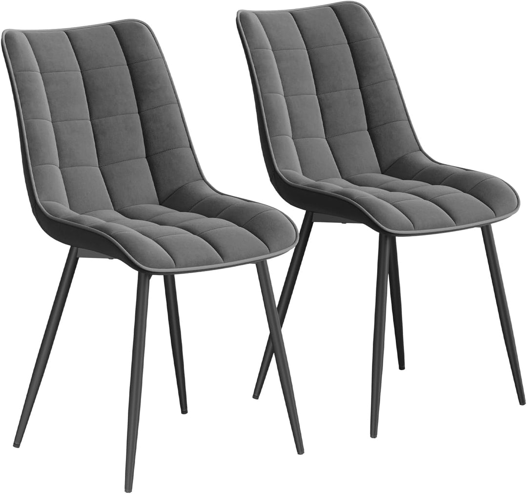 WOLTU® Esszimmerstühle BH142dgr-2 2er Set Küchenstuhl Polsterstuhl Wohnzimmerstuhl Sessel mit Rücken