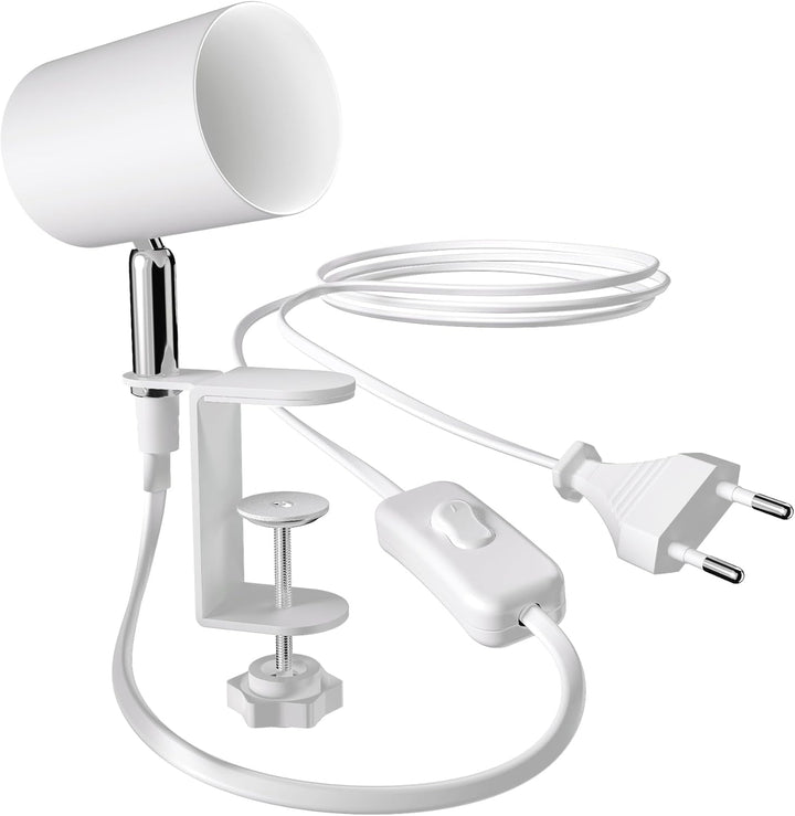 ledscom.de Klemmlampe WAIKA, Schalter, weiss matt, 1x GU10 max. 15W, 2 Stk. 2 Stück (1er Pack) Waika