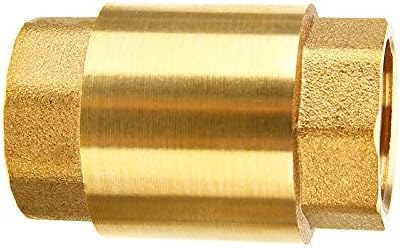 Rückschlagventil 1,9 cm Federrückschlagventil, einzelnes Messing-Rückschlagventil für Wasser, Öl, Da