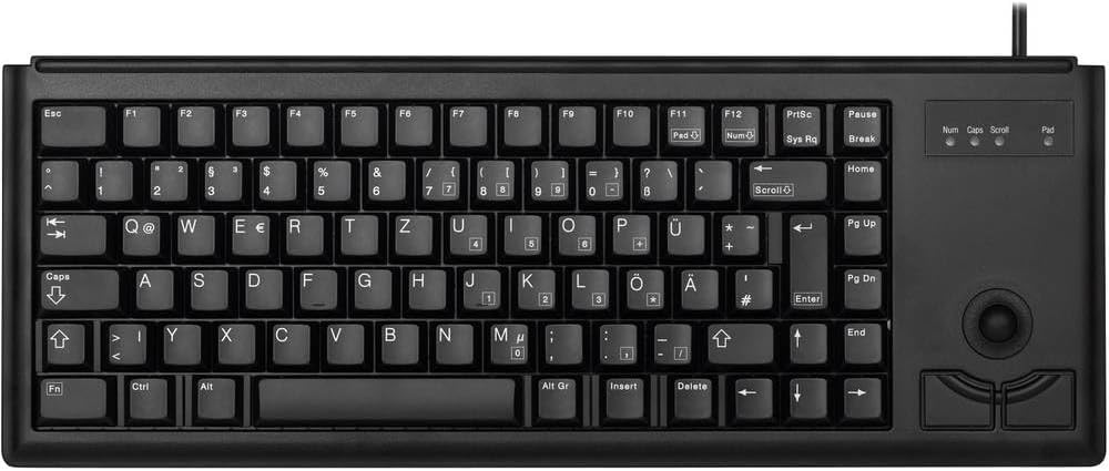 CHERRY Compact-Keyboard G84-4400, Deutsches Layout, QWERTZ Tastatur, kabelgebundene Tastatur, mechan