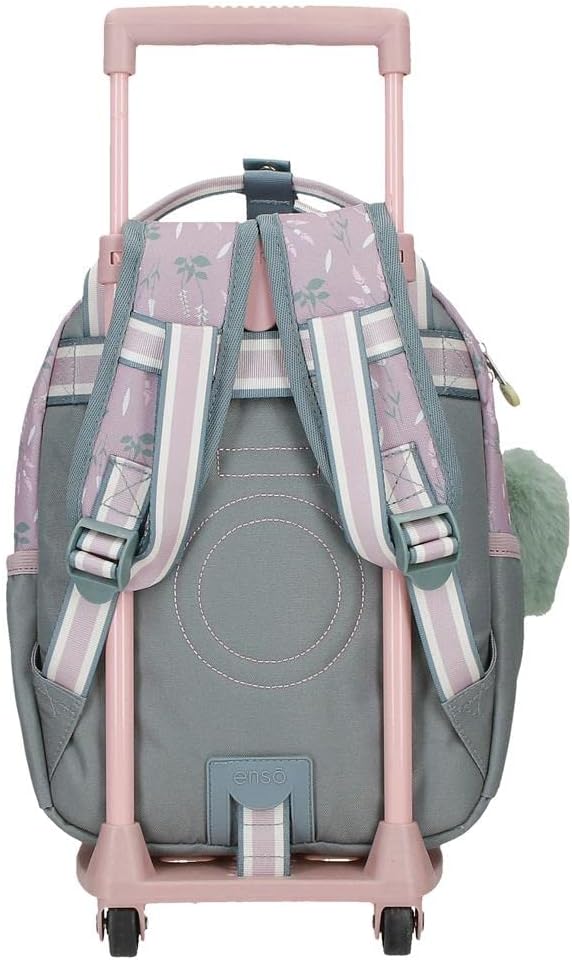 Enso Beautiful Day Vorschulrucksack mit Lila Trolley 23x28x10 cm Polyester 6,44L Rucksack 28 + Troll