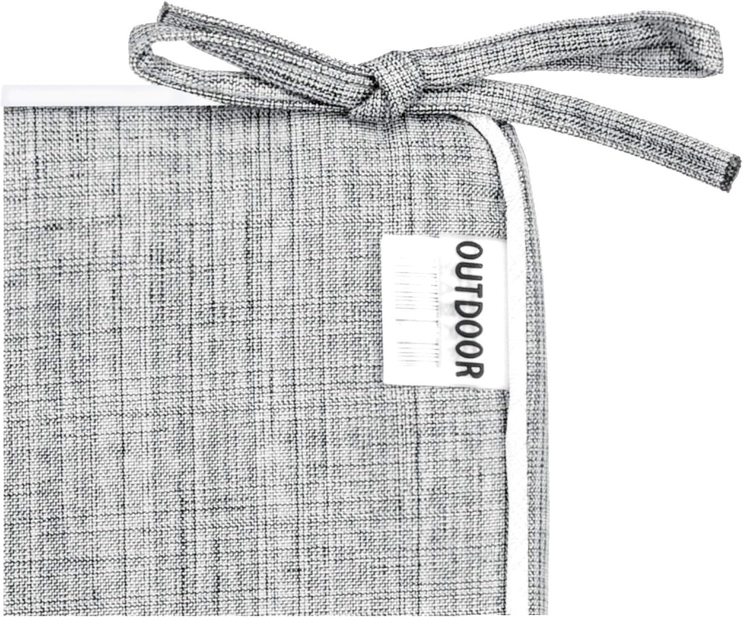 Brandsseller Outdoor Garten Sitzkissen Auflagen Kissen mit Paspel - Leinenoptik Uni - Schmutz- und W