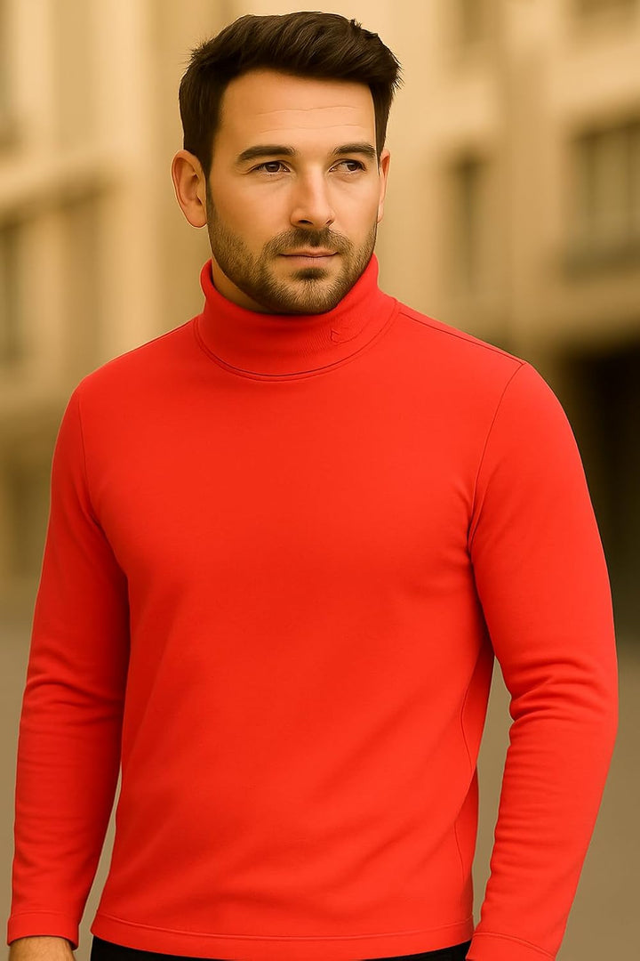 Rollkragen "Medico" in 2 Farben rot Grösse 056