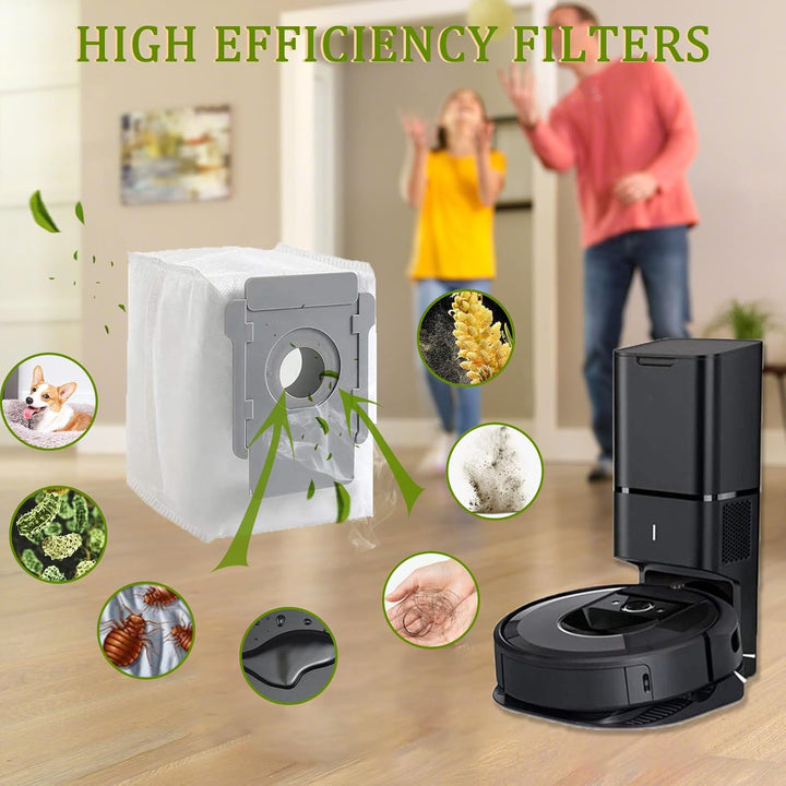 BAKTH 12 Staubsaugerbeutel Kompatiblen für iRobot Roomba i7 i7+ i8 i8+ i4 i4+ i6 i6+ j7 J7+ S9 S9+ E
