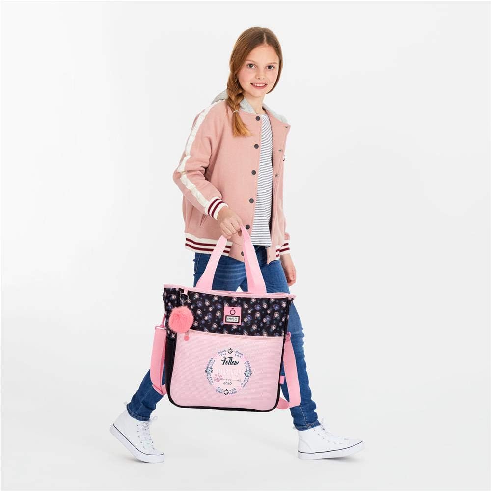 Enso Daisy Handtasche zum Einkaufen Mehrfarbig 31,5x36x5,5 cms Polyester für 13,3"-Laptop Käufer, Kä