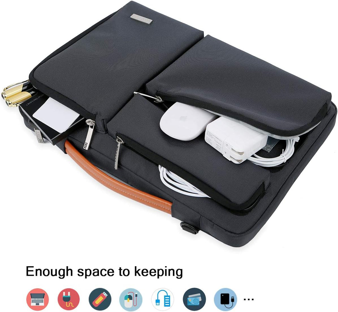 Lacdo 15.6 Zoll 360° Rundumschutz Laptop Schultertasche Hülle für 15.6 Zoll Lenovo Ideapad/ThinkPad,