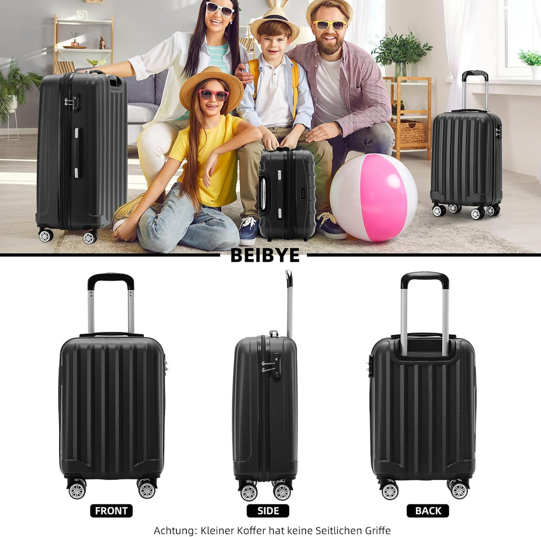 BEIBYE TSA-Schloss 2080 Hangepäck Zwillingsrollen neu Reisekoffer Koffer Trolley Hartschale Set-XL-L