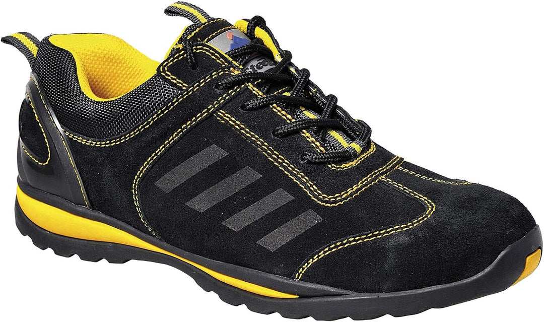 Portwest Steelite Lusum Sicherheits-Trainer S1P HRO, Grösse: 39, Farbe: Schwarz, FW34BKR39 39 EU Gel